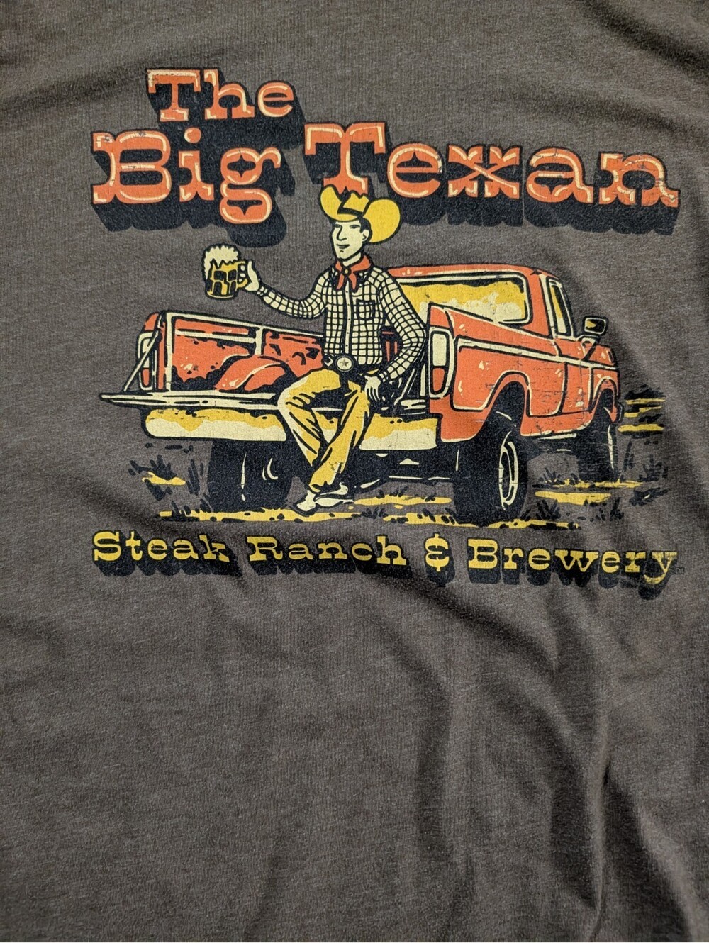 The Big Texan Steak Ranch Brewery Truck Graphic Tee - Men's Large (42" Chest)"
